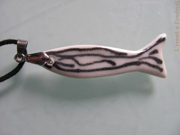 pendentif poisson céramique