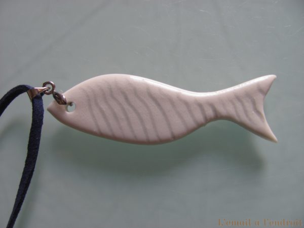 pendentif poisson céramique