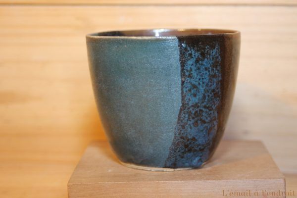 bol mug bleu marron