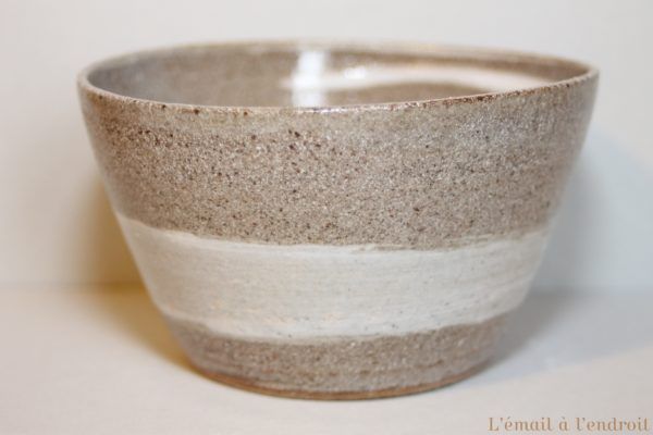 bol ramequin gris beige blanc