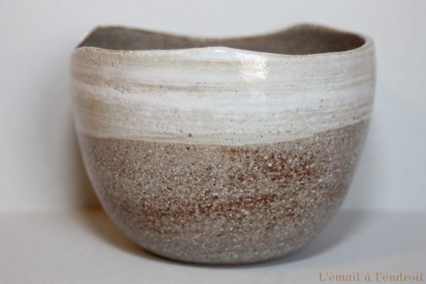 bol découpé beige gris blanc