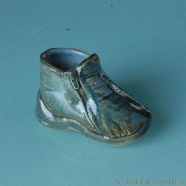 chausson bleu vert