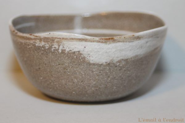bol ramequin gris beige blanc
