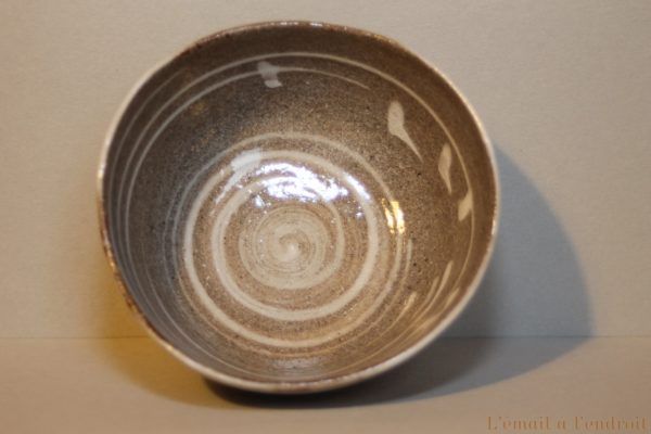 bol ramequin gris beige blanc