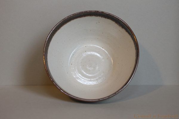 bol ramequin marron blanc
