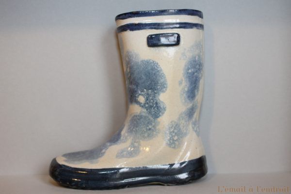 botte bleue et blanche