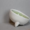 vasque en porcelaine blanche et verte