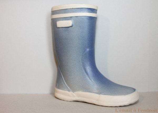 botte en céramique bleue