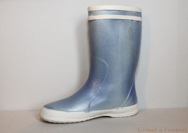 botte en céramique bleue