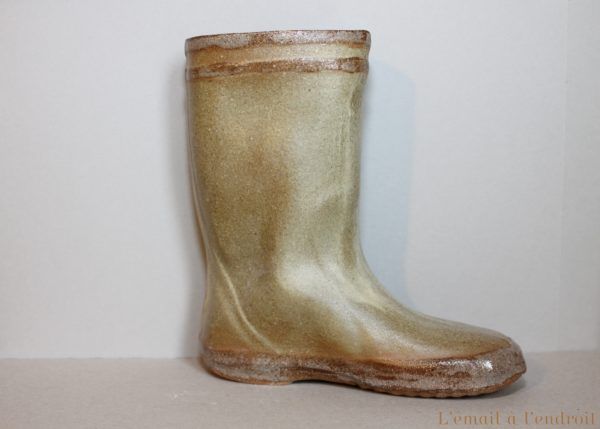 botte en céramique marron pistache