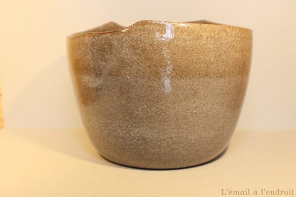 plat en grès gris beige