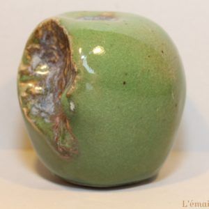 pomme croquée verte