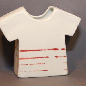 Marinière blanche et rouge