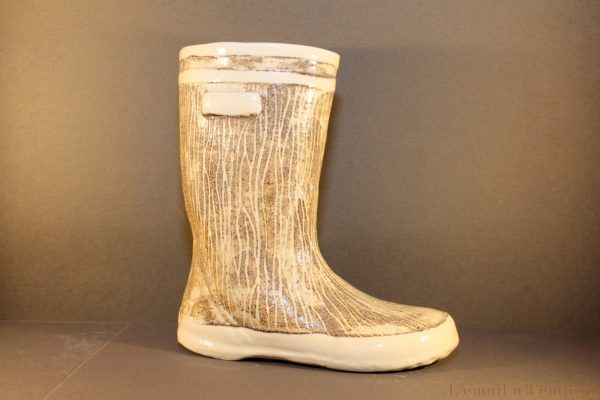 botte en céramique marron sable