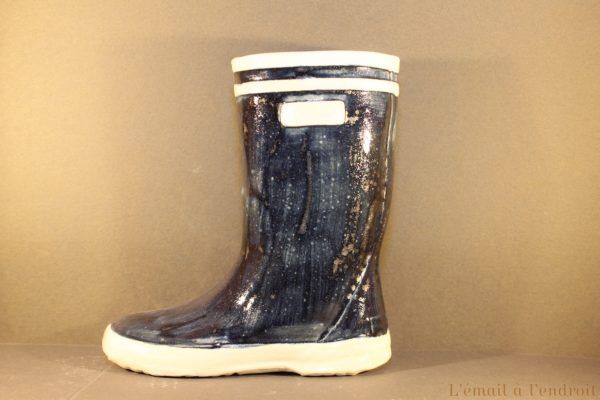 botte en céramique bleue
