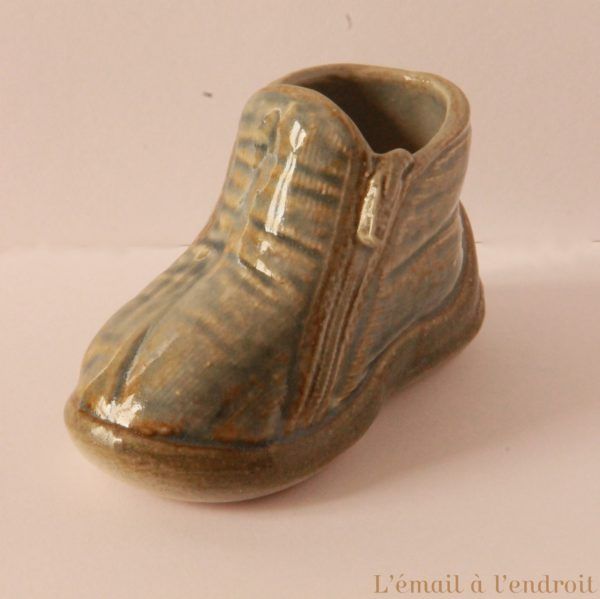 chausson bleu vert