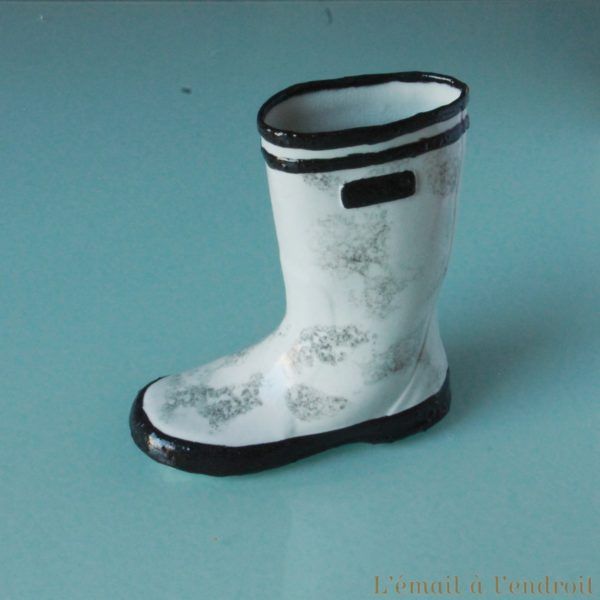botte blanc gris