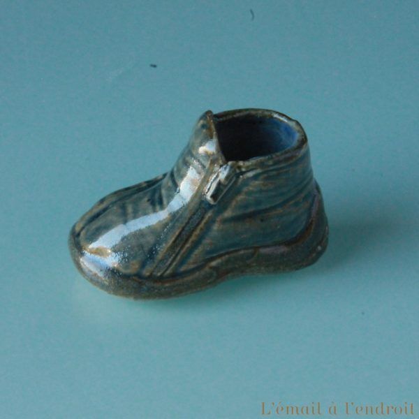 chausson bleu vert